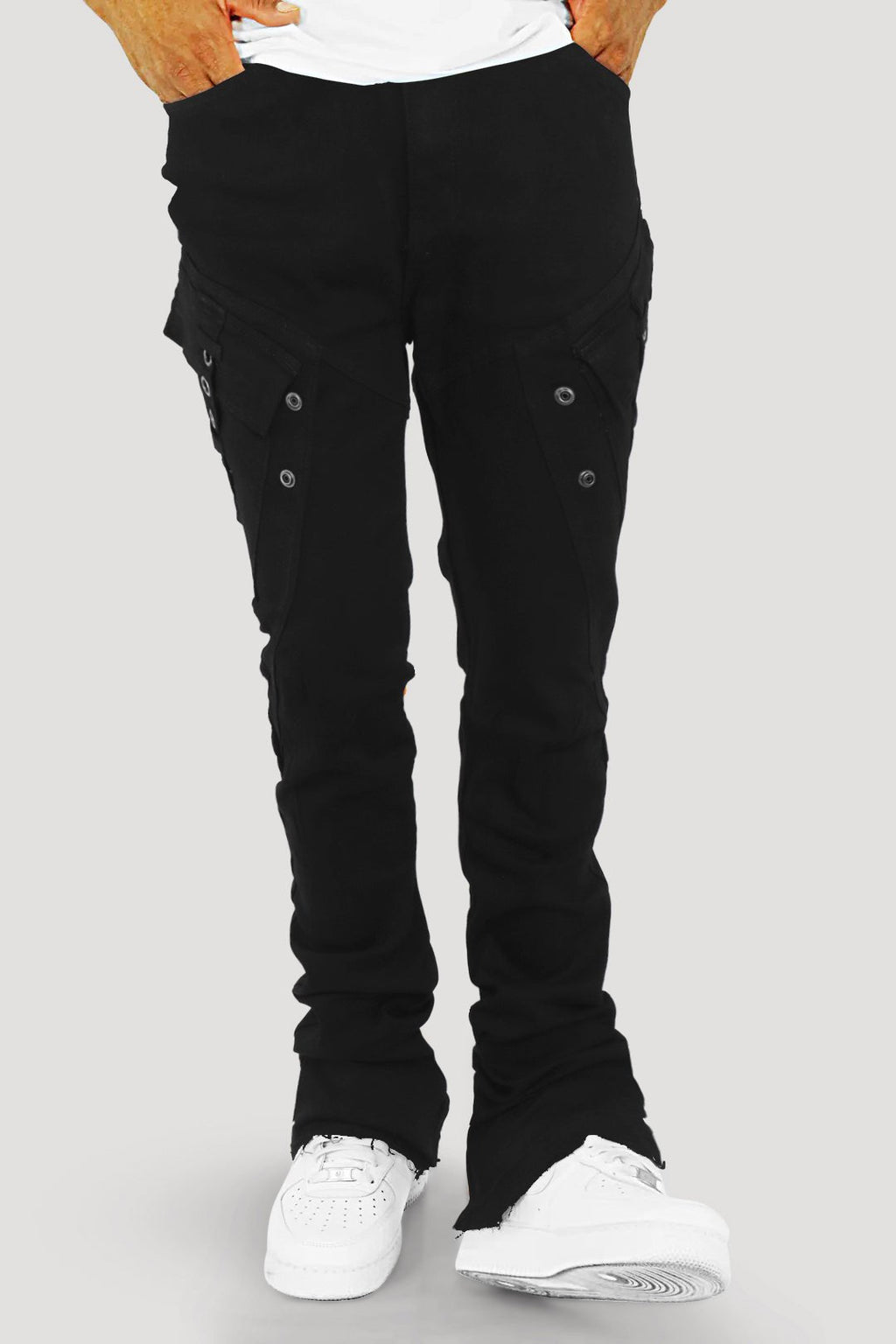 Bend The Block Cargo Stacked Denim (Jet Black) (M8458D)