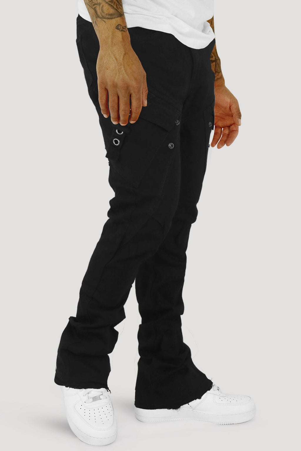 Bend The Block Cargo Stacked Denim (Jet Black) (M8458D)