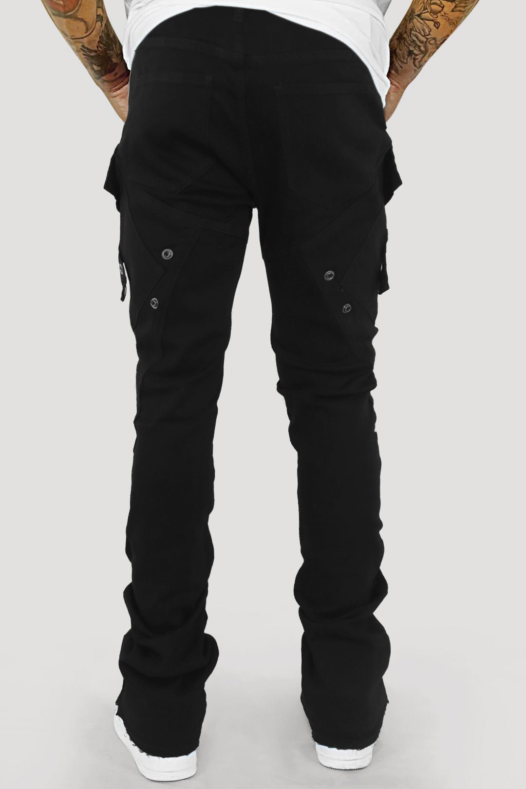 Bend The Block Cargo Stacked Denim (Jet Black) (M8458D)