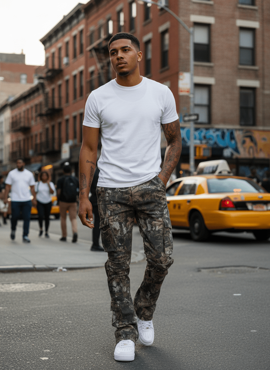 Camo Stealth Stacked Denim (Dark Woodland) (M5988TC)