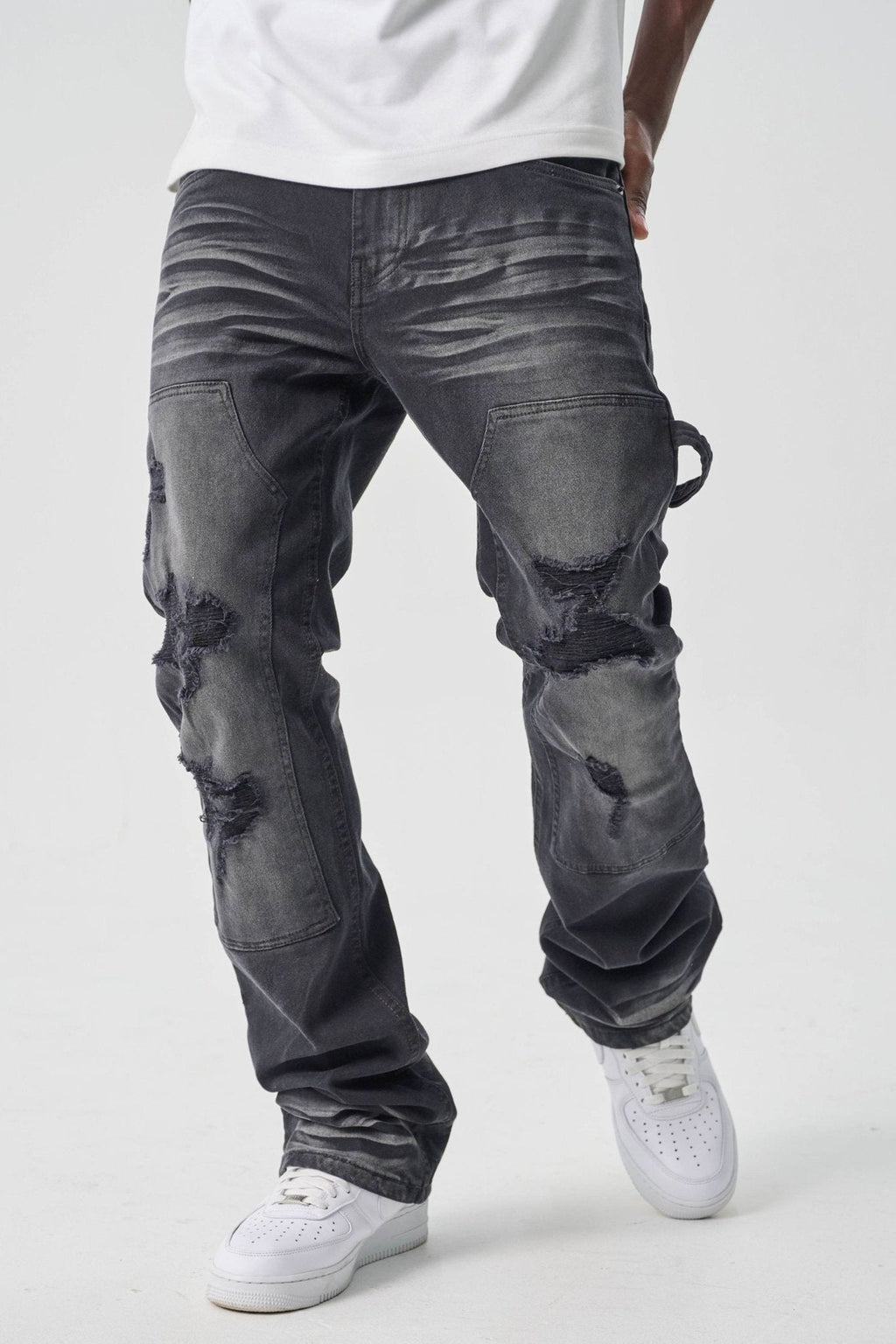 Carpenter Stacked Denim (Black Ash) (S4434)