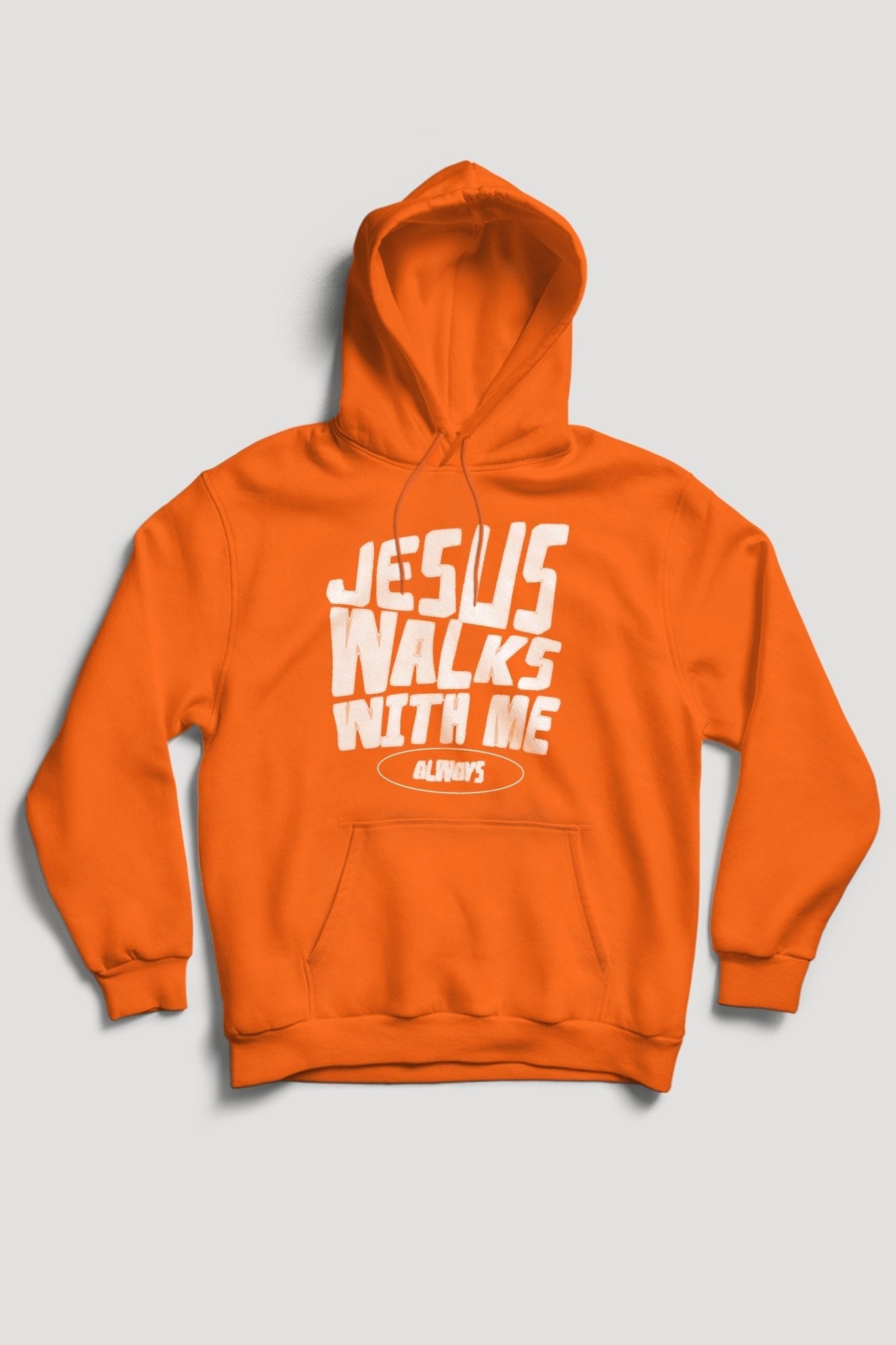 Jesus Walks With Me Hoodie (White Logo)