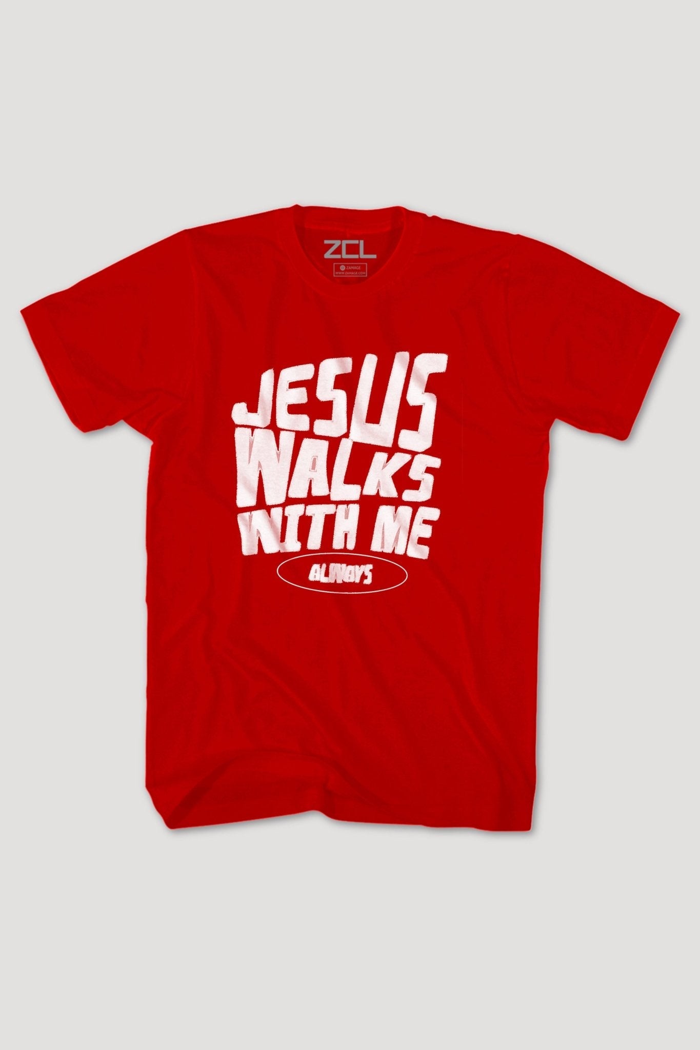 Jesus Walks With Me Tee (White Logo)