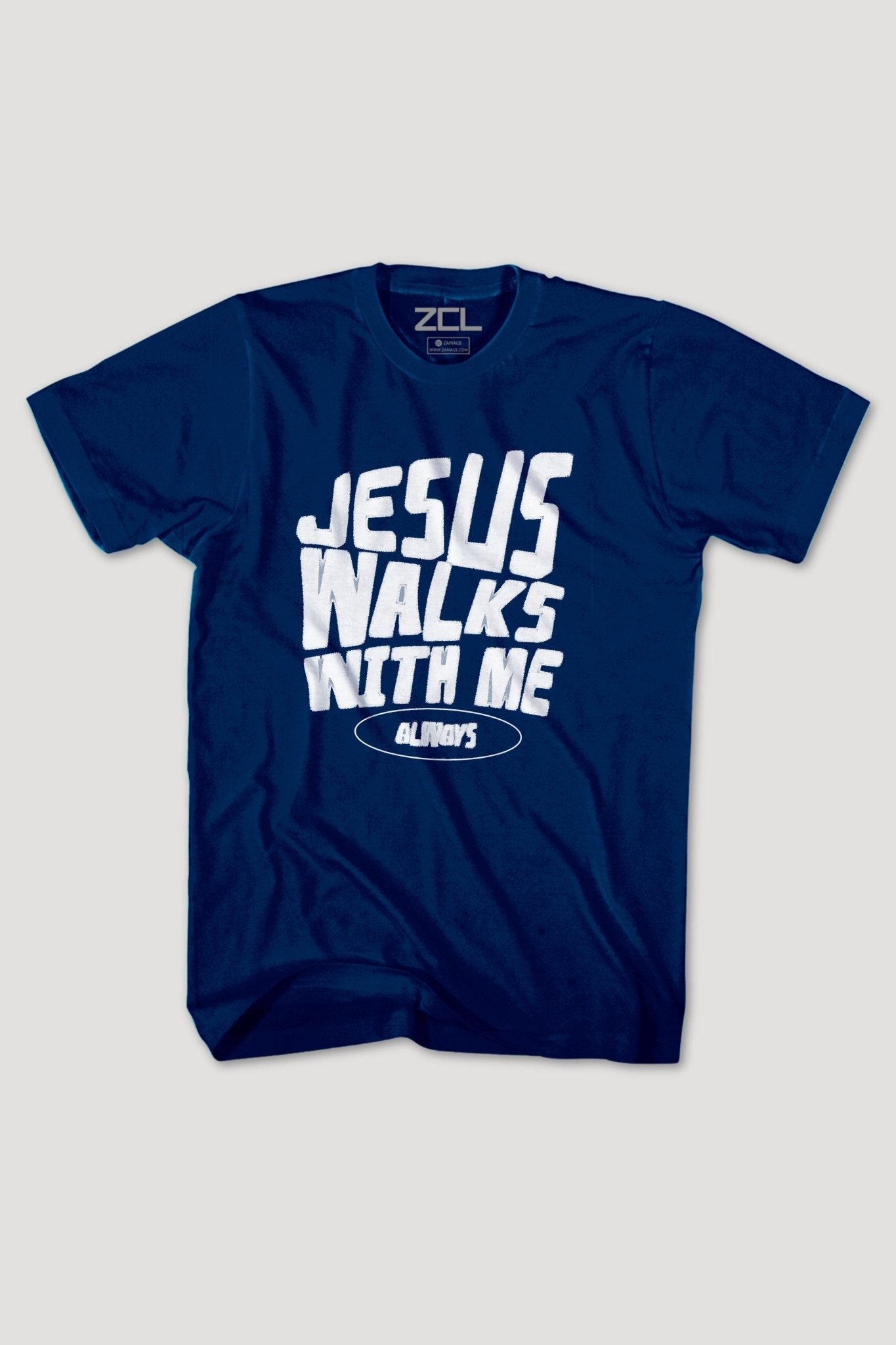Jesus Walks With Me Tee (White Logo)