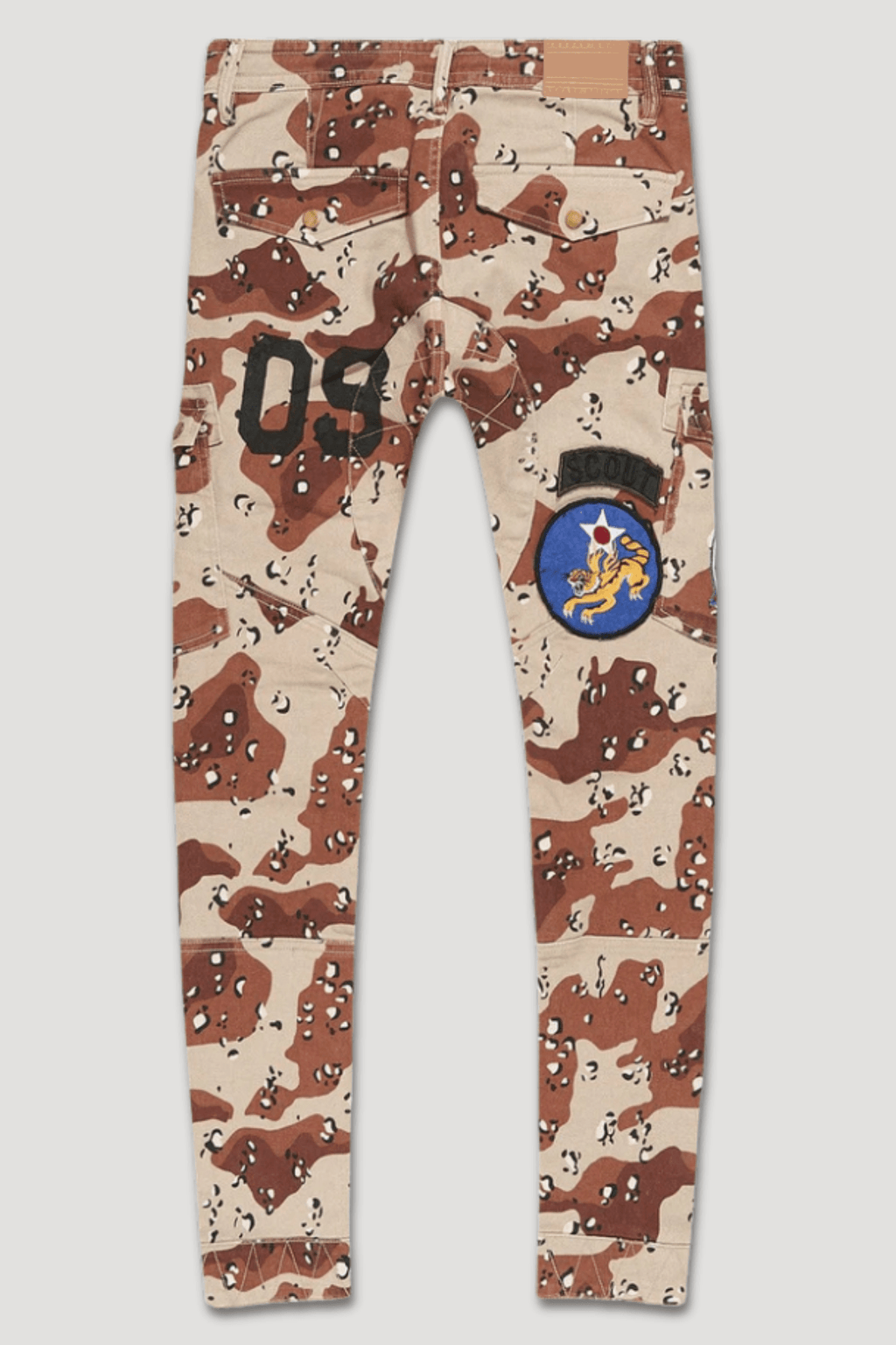 Street Racer Cargo Pocket Slim Fit Denim (Brown Camo) (591551C)