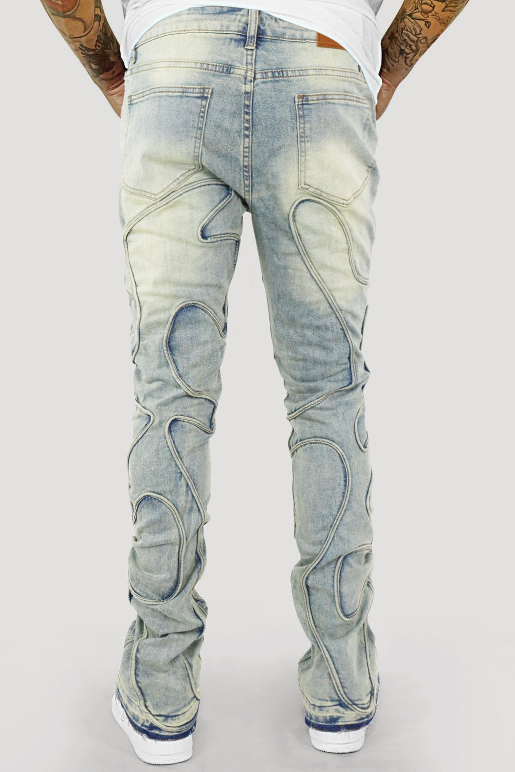 Wave Fade Stacked Denim (Blue Wash) (M8329D)