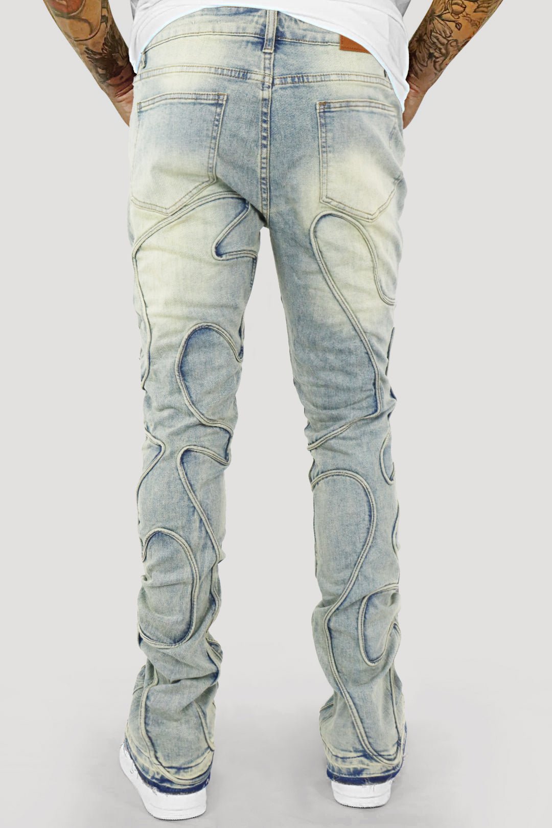 Wave Fade Stacked Denim (Blue Wash) (M8329D)